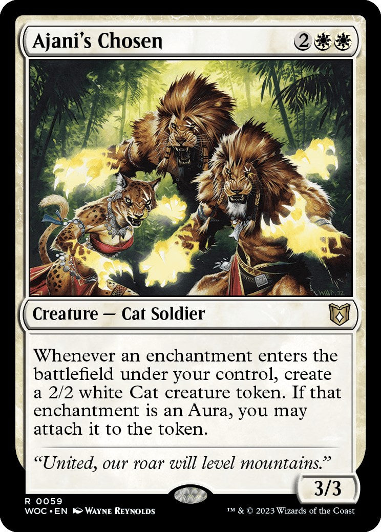 Ajani's Chosen [Wilds of Eldraine Commander] | Exor Games Summserside