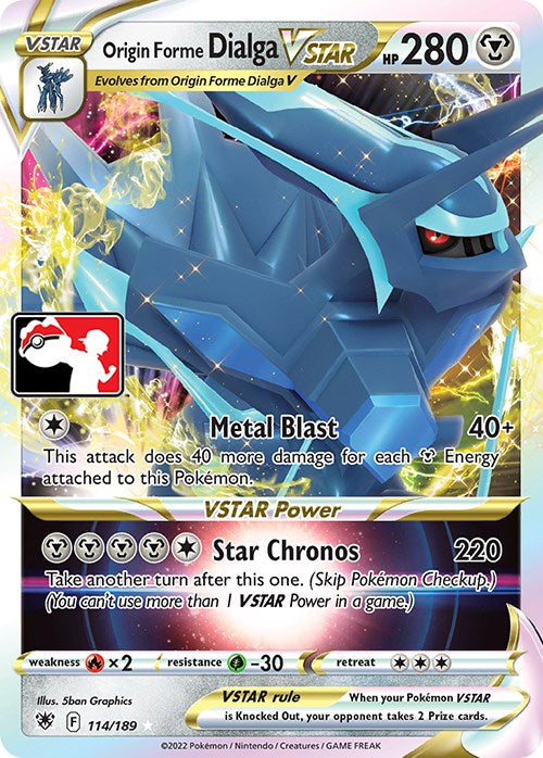 Origin Forme Dialga VSTAR (114/189) [Prize Pack Series Three] | Exor Games Summserside