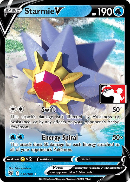 Starmie V (030/189) [Prize Pack Series Three] | Exor Games Summserside