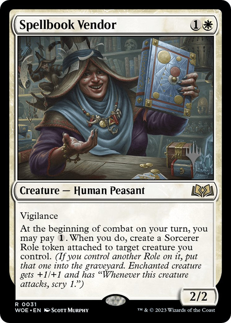 Spellbook Vendor (Promo Pack) [Wilds of Eldraine Promos] | Exor Games Summserside