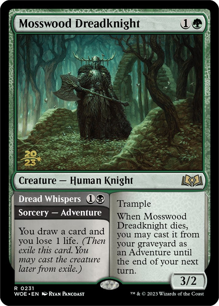 Mosswood Dreadknight // Dread Whispers (Promo Pack) [Wilds of Eldraine Promos] | Exor Games Summserside
