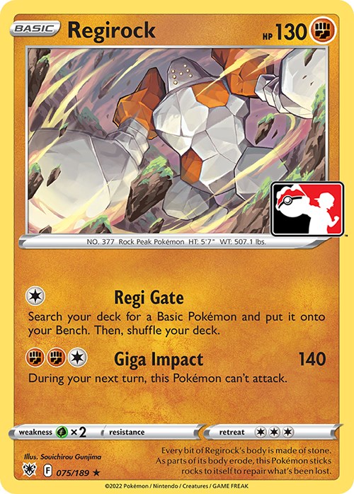 Regirock (075/189) [Prize Pack Series Three] | Exor Games Summserside