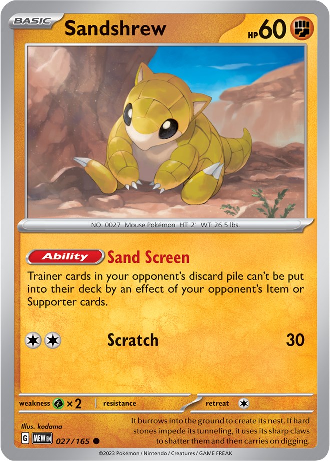 Sandshrew (027/165) [Scarlet & Violet: 151] | Exor Games Summserside