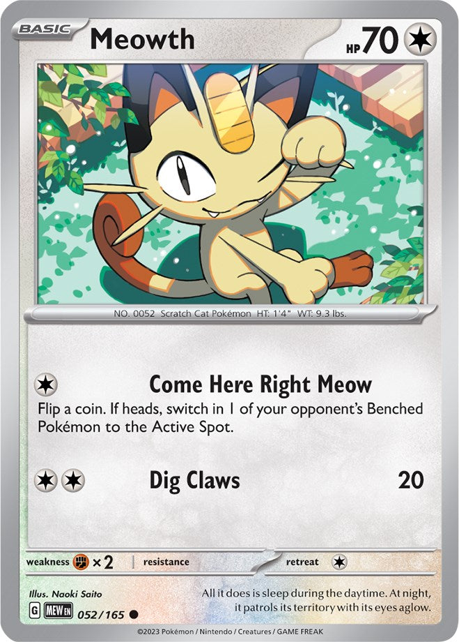 Meowth (052/165) [Scarlet & Violet 151] | Exor Games Summserside