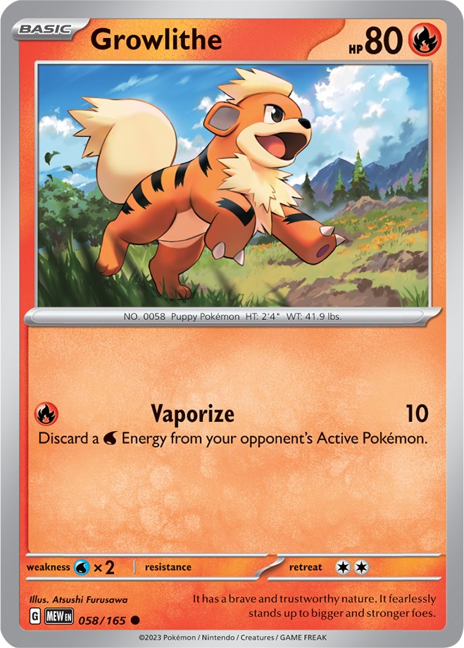 Growlithe (058/165) [Scarlet & Violet: 151] | Exor Games Summserside