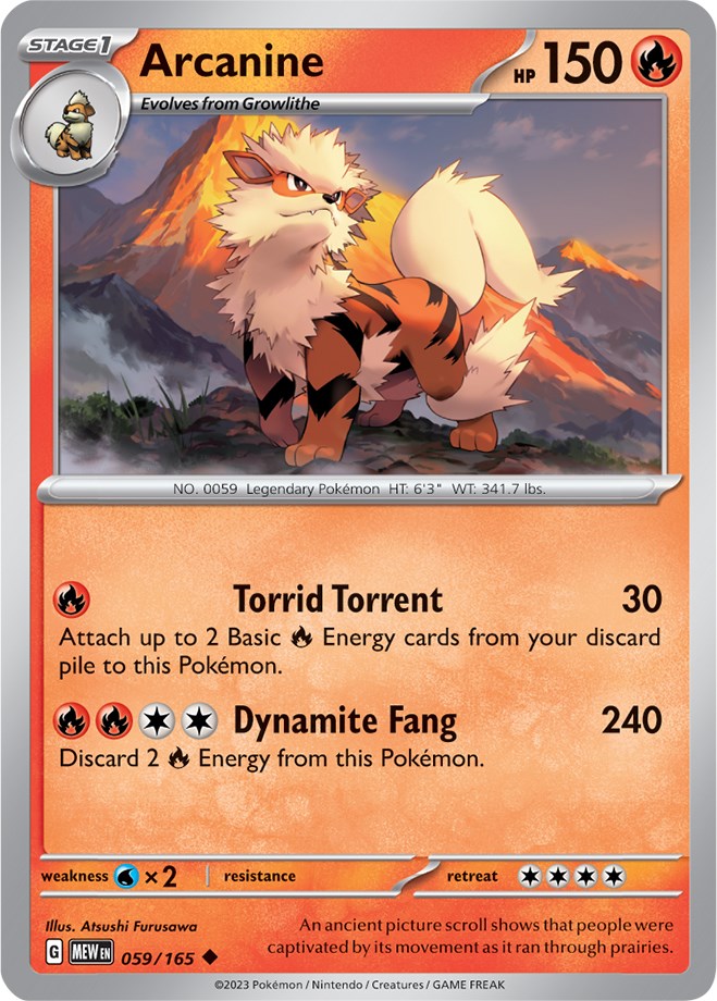 Arcanine (059/165) [Scarlet & Violet: 151] | Exor Games Summserside