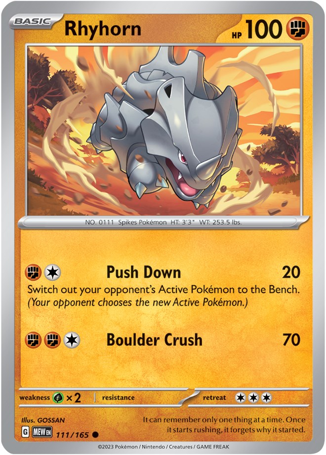 Rhyhorn (111/165) [Scarlet & Violet 151] | Exor Games Summserside