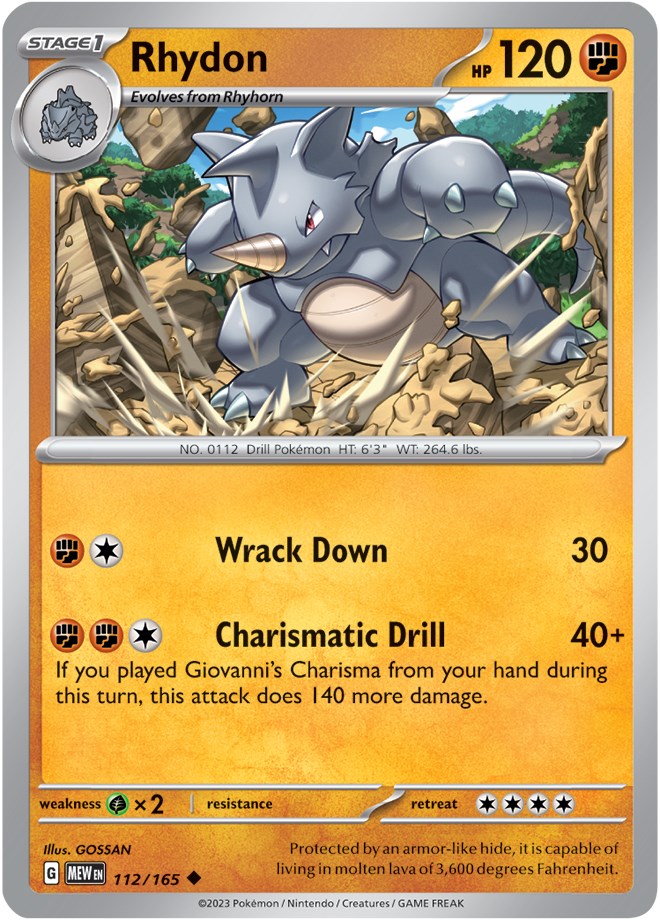 Rhydon (112/165) [Scarlet & Violet: 151] | Exor Games Summserside