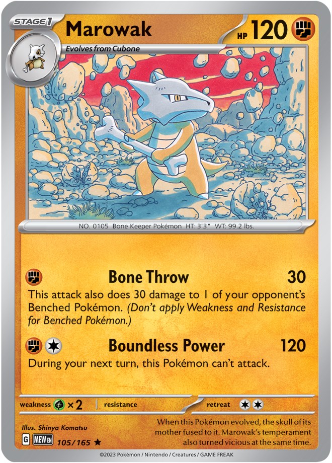 Marowak (105/165) [Scarlet & Violet 151] | Exor Games Summserside