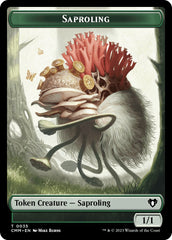 Saproling // Stoneforged Blade Double-Sided Token [Commander Masters Tokens] | Exor Games Summserside