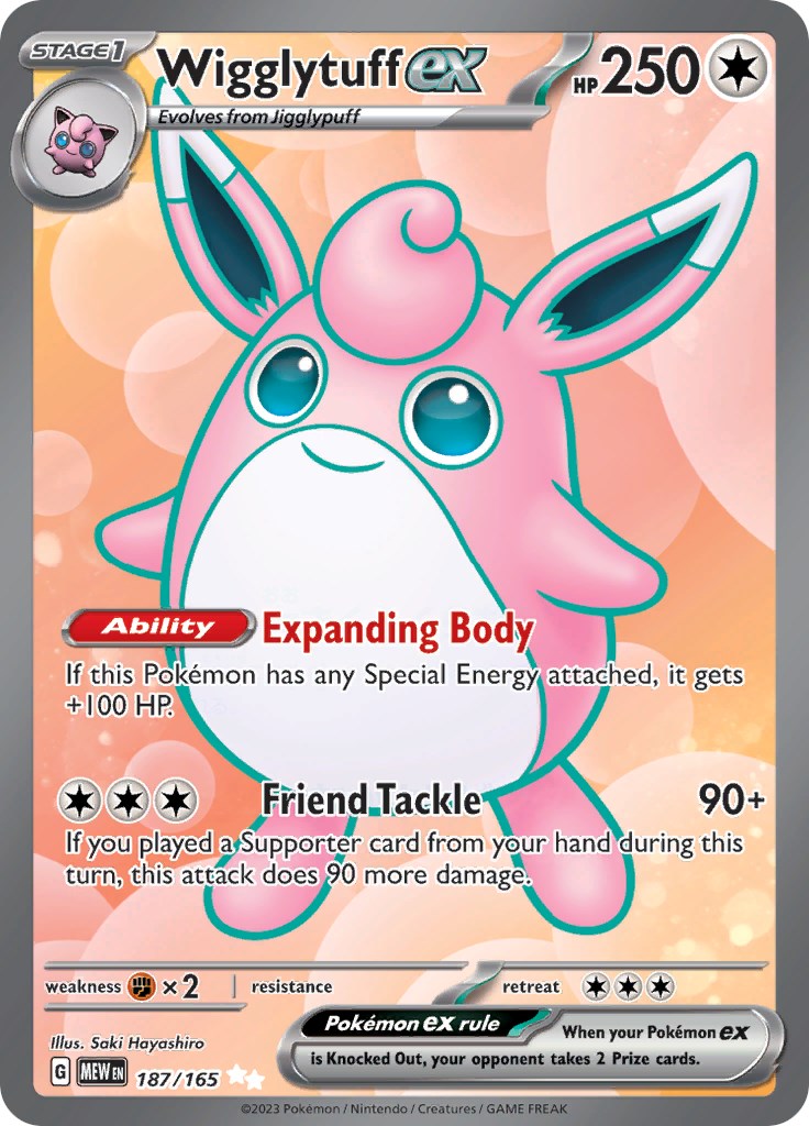 Wigglytuff ex (187/165) [Scarlet & Violet: 151] | Exor Games Summserside