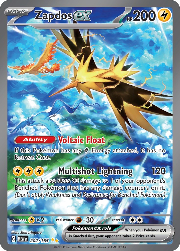 Zapdos ex (202/165) [Scarlet & Violet: 151] | Exor Games Summserside