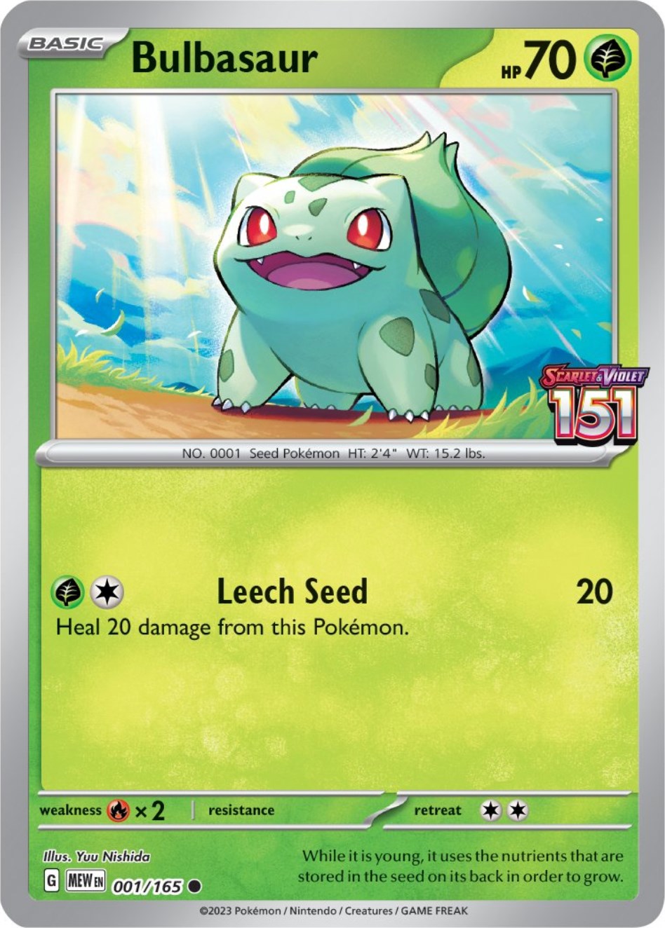 Bulbasaur (001/165) (Best Buy Exclusive) [Scarlet & Violet: 151] | Exor Games Summserside