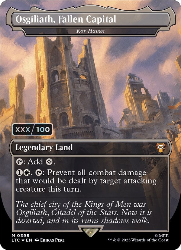 Osgiliath, Fallen Capital - Kor Haven (Borderless) (Serialized) [The Lord of the Rings: Tales of Middle-Earth Commander] | Exor Games Summserside