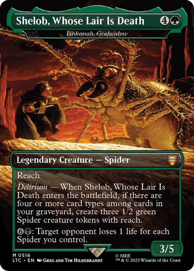 Shelob, Whose Lair Is Death - Ishkanah, Grafwidow (Borderless) [The Lord of the Rings: Tales of Middle-Earth Commander] | Exor Games Summserside