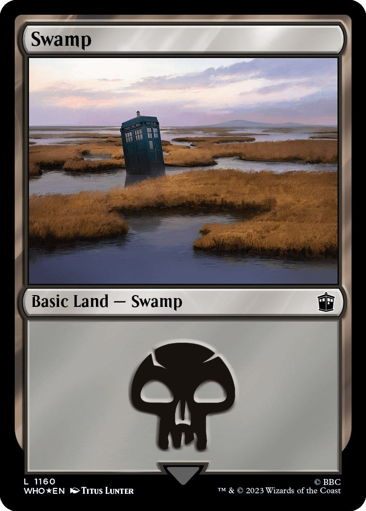 Swamp (1160) (Surge Foil) [Doctor Who] | Exor Games Summserside