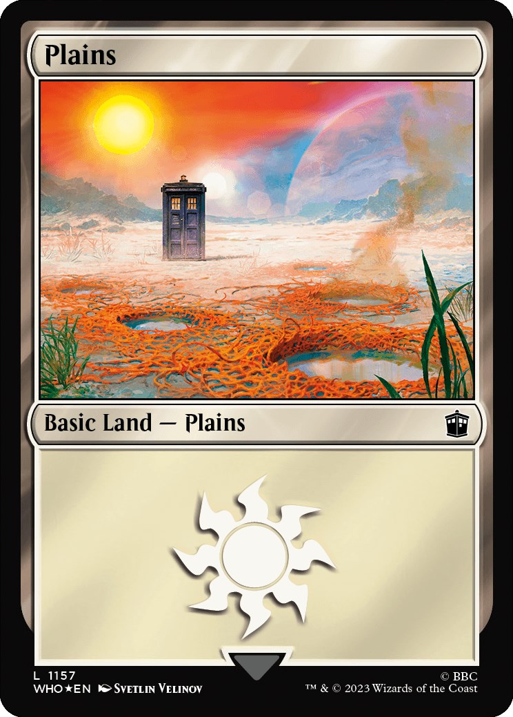 Plains (1157) (Surge Foil) [Doctor Who] | Exor Games Summserside