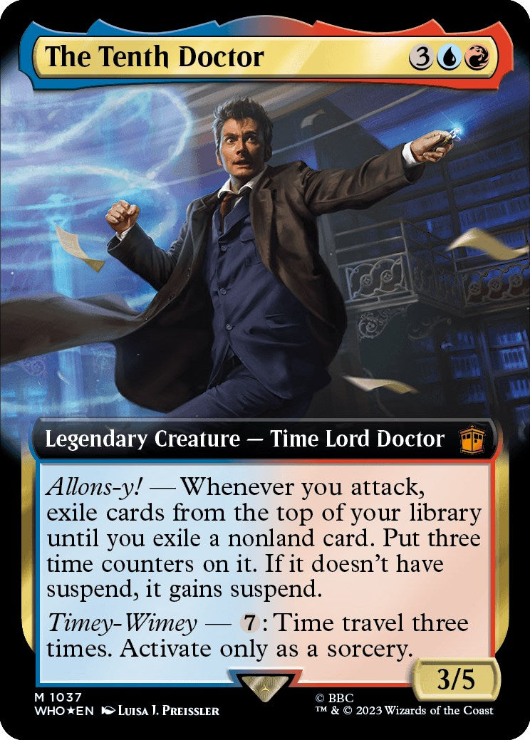 The Tenth Doctor (Extended Art) (Surge Foil) [Doctor Who] | Exor Games Summserside