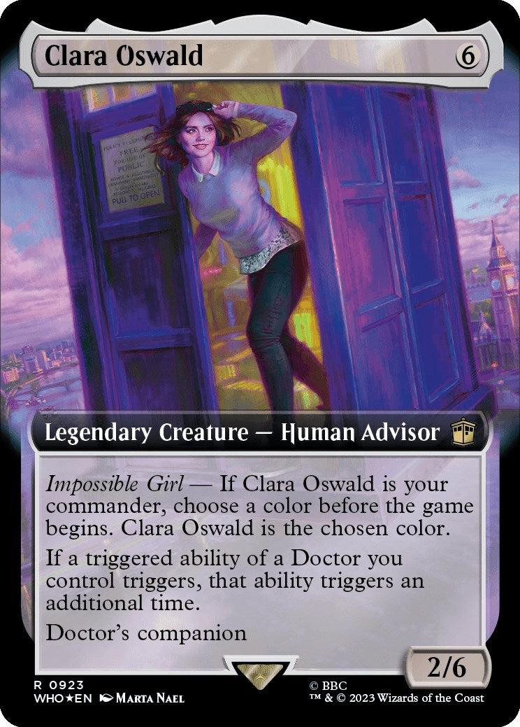 Clara Oswald (Extended Art) (Surge Foil) [Doctor Who] | Exor Games Summserside