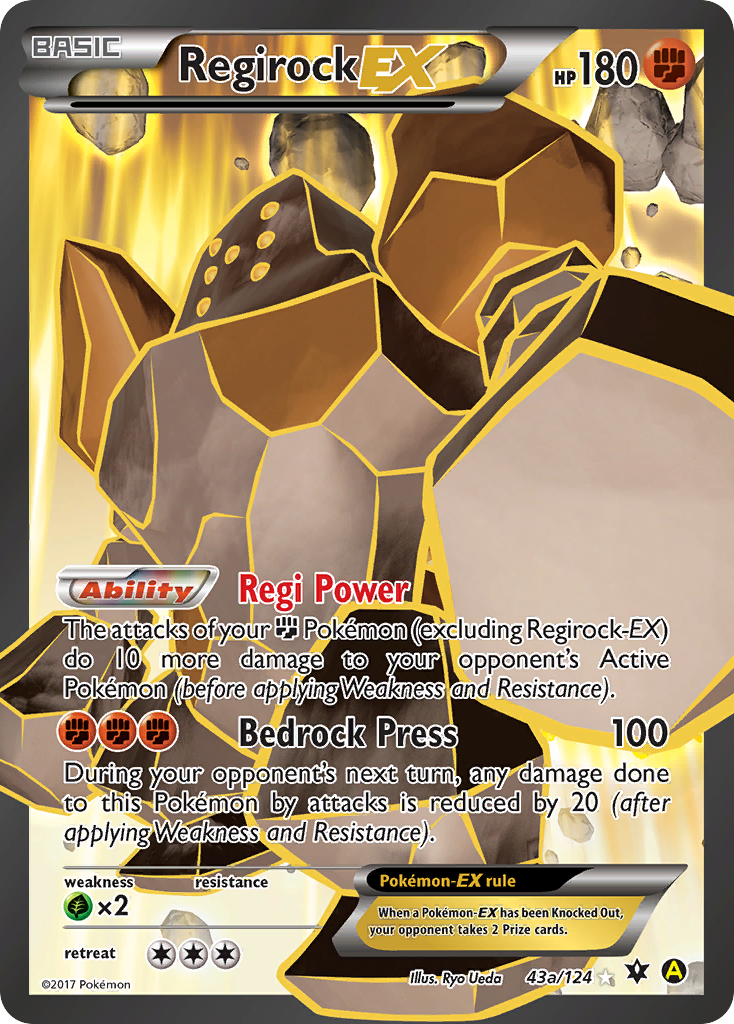 Regirock EX (43a/124) [Alternate Art Promos] | Exor Games Summserside