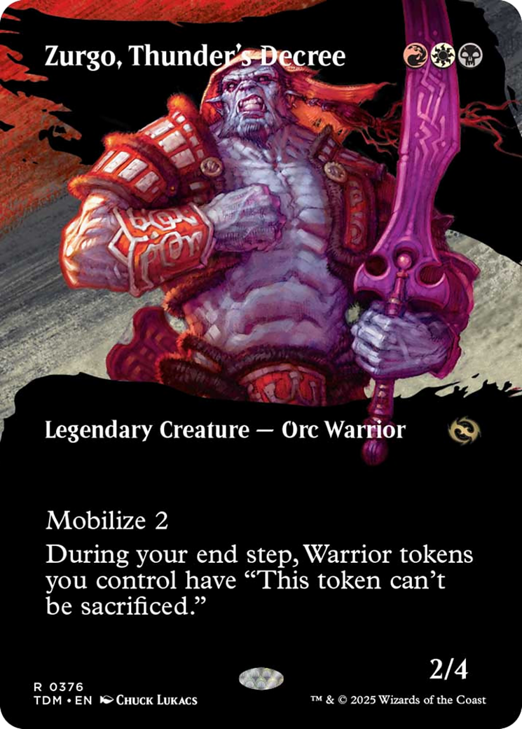 Zurgo, Thunder's Decree (Borderless) [Tarkir: Dragonstorm] | Exor Games Summserside