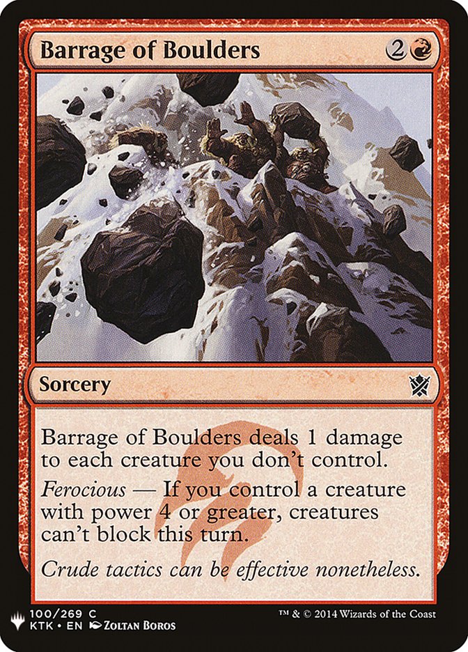 Barrage of Boulders [Mystery Booster] | Exor Games Summserside