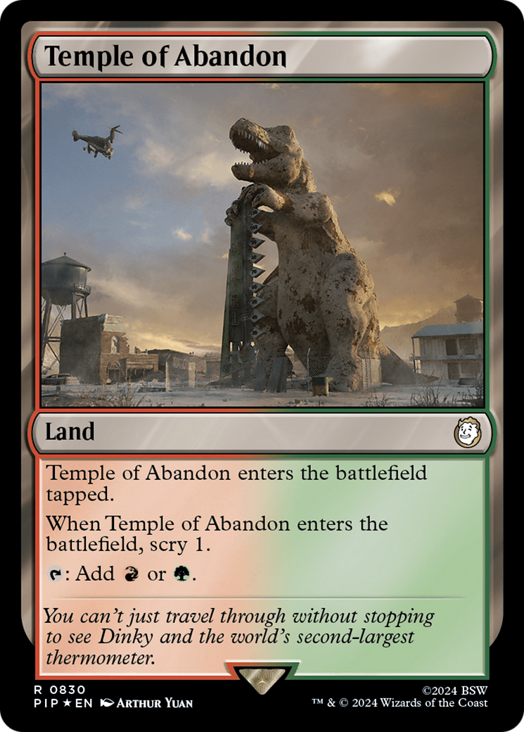 Temple of Abandon (Surge Foil) [Fallout] | Exor Games Summserside