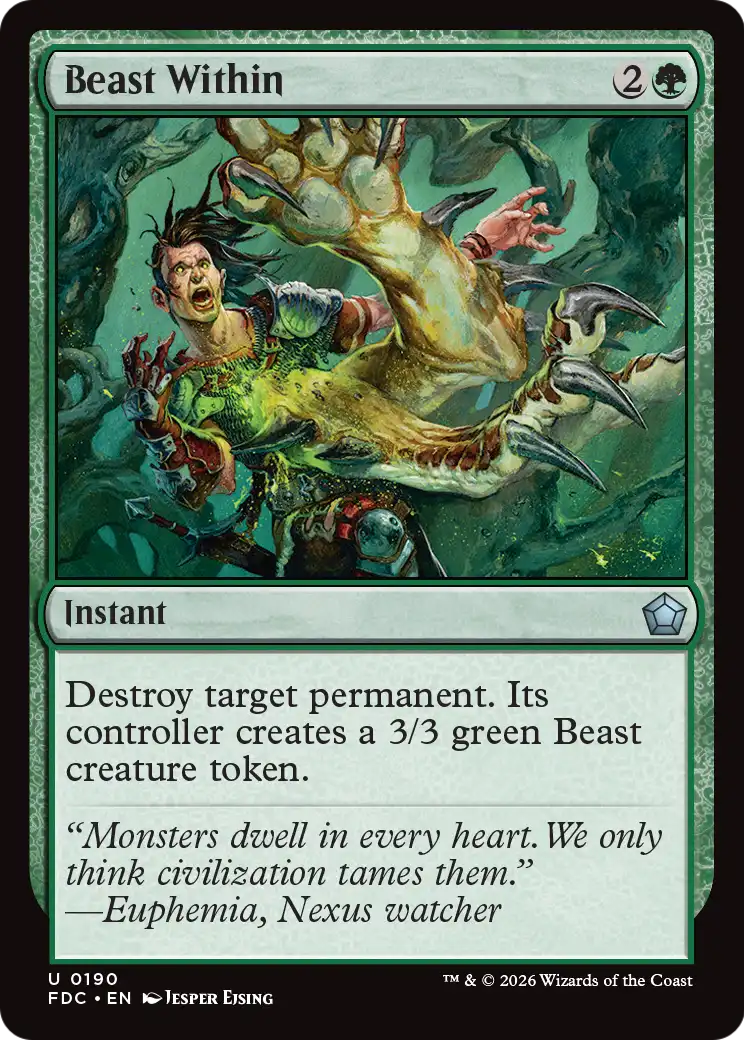 Beast Within [Foundations Commander] | Exor Games Summserside