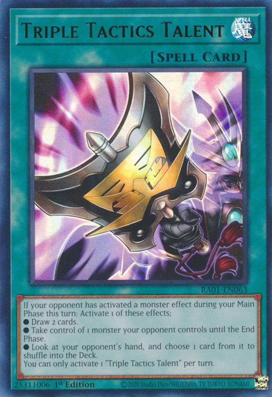 Triple Tactics Talent [RA01-EN063] Ultra Rare | Exor Games Summserside