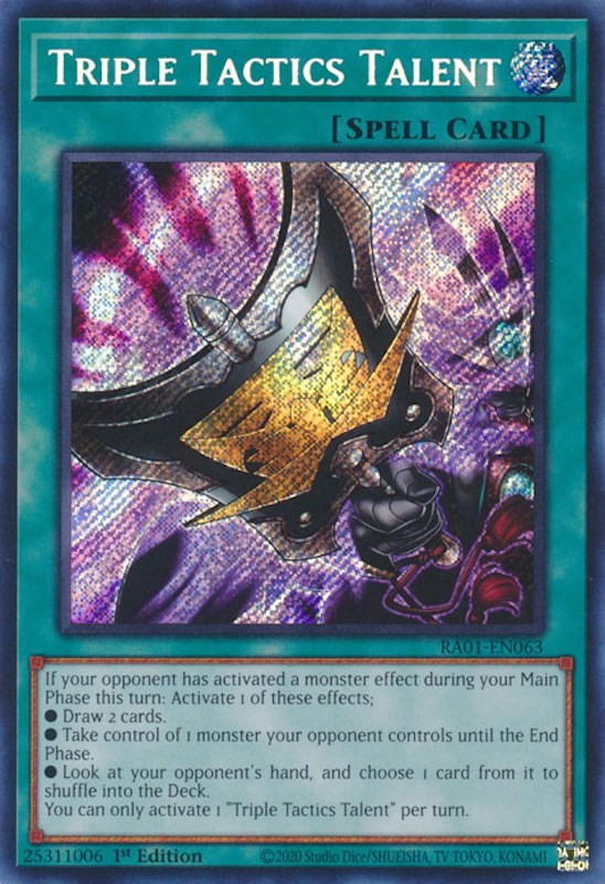 Triple Tactics Talent [RA01-EN063] Secret Rare | Exor Games Summserside