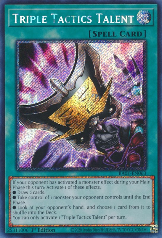 Triple Tactics Talent [RA01-EN063] Platinum Secret Rare | Exor Games Summserside