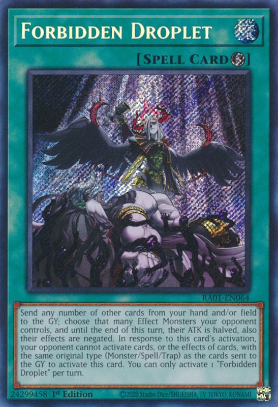 Forbidden Droplet [RA01-EN064] Secret Rare | Exor Games Summserside