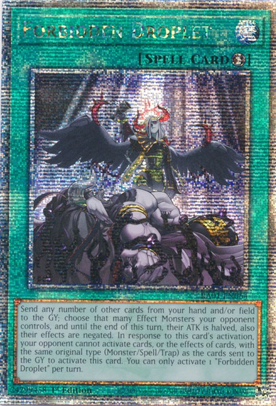 Forbidden Droplet [RA01-EN064] Quarter Century Secret Rare | Exor Games Summserside