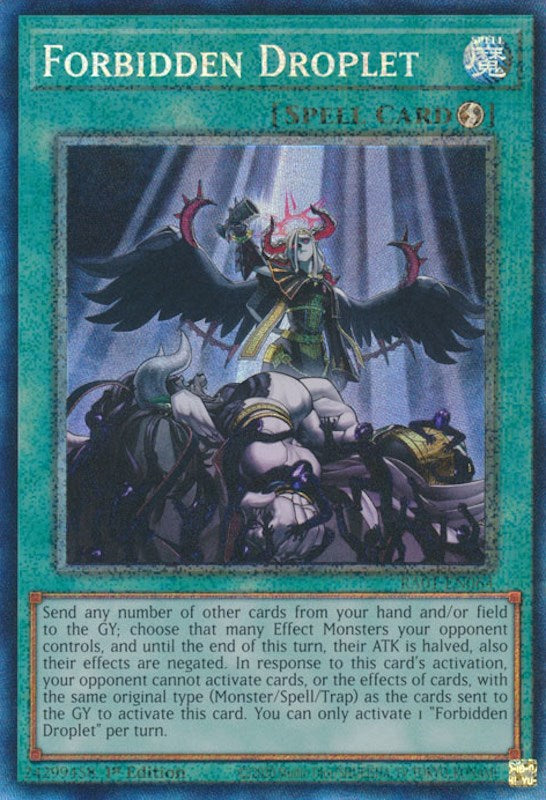 Forbidden Droplet [RA01-EN064] Prismatic Collector's Rare | Exor Games Summserside
