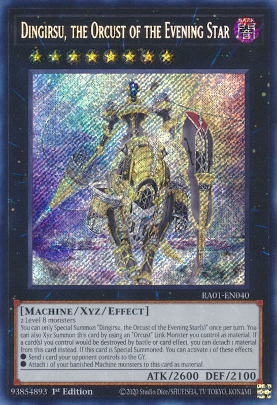 Dingirsu, the Orcust of the Evening Star [RA01-EN040] Secret Rare | Exor Games Summserside