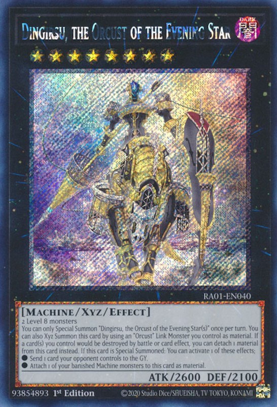 Dingirsu, the Orcust of the Evening Star [RA01-EN040] Platinum Secret Rare | Exor Games Summserside