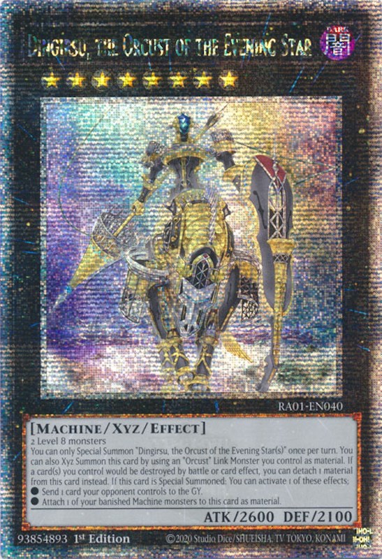 Dingirsu, the Orcust of the Evening Star [RA01-EN040] Quarter Century Secret Rare | Exor Games Summserside