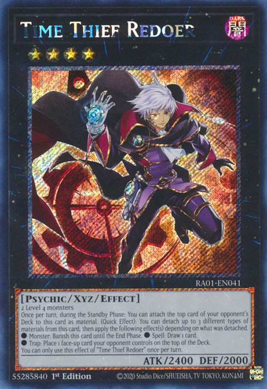 Time Thief Redoer [RA01-EN041] Platinum Secret Rare | Exor Games Summserside