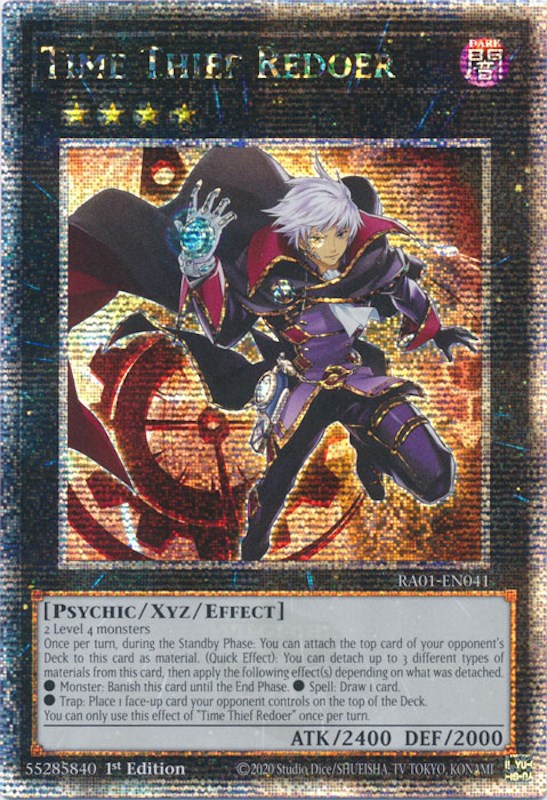 Time Thief Redoer [RA01-EN041] Quarter Century Secret Rare | Exor Games Summserside