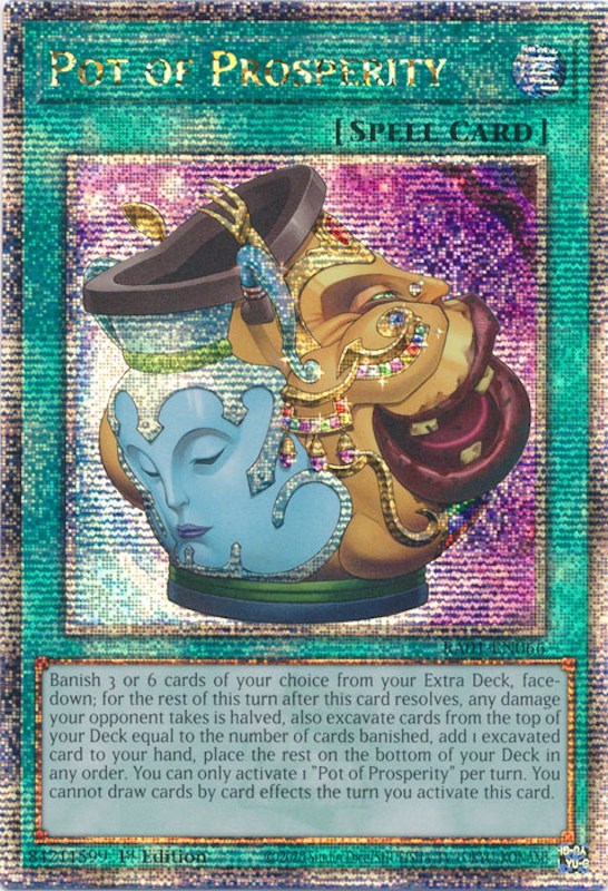 Pot of Prosperity [RA01-EN066] Quarter Century Secret Rare | Exor Games Summserside