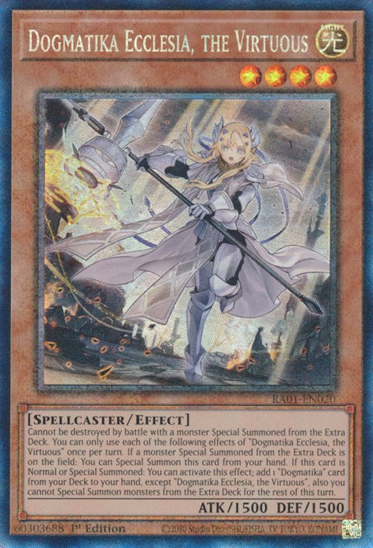 Dogmatika Ecclesia, the Virtuous [RA01-EN020] Prismatic Collector's Rare | Exor Games Summserside