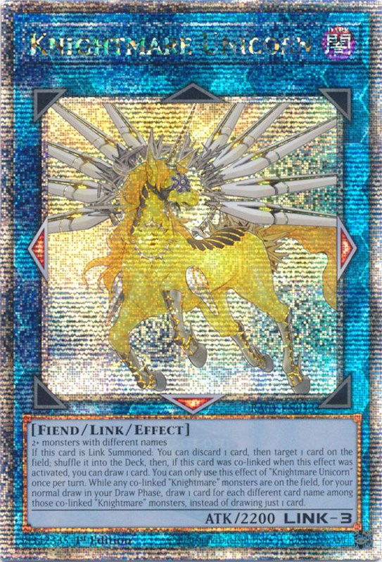 Knightmare Unicorn [RA01-EN043] Quarter Century Secret Rare | Exor Games Summserside