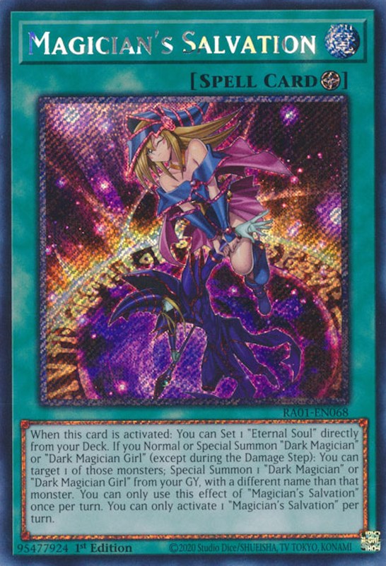 Magician's Salvation [RA01-EN068] Platinum Secret Rare | Exor Games Summserside