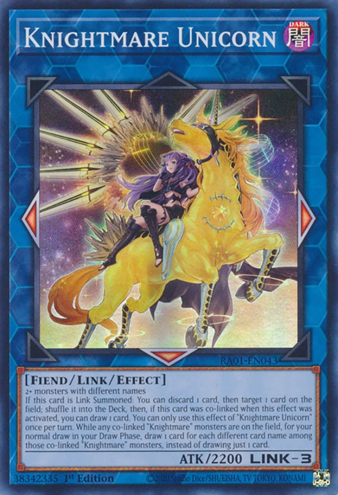 Knightmare Unicorn (Alternate Art) [RA01-EN043] Super Rare | Exor Games Summserside