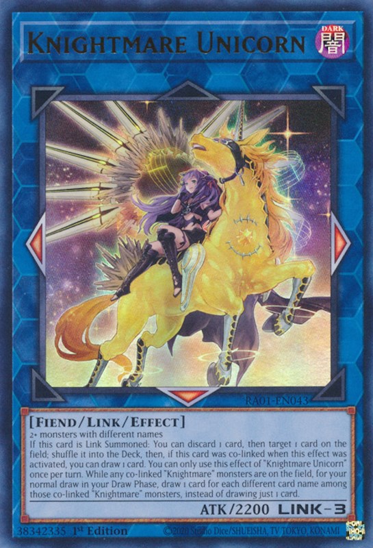 Knightmare Unicorn (Alternate Art) [RA01-EN043] Ultra Rare | Exor Games Summserside