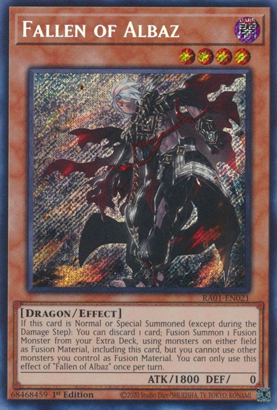 Fallen of Albaz [RA01-EN021] Secret Rare | Exor Games Summserside