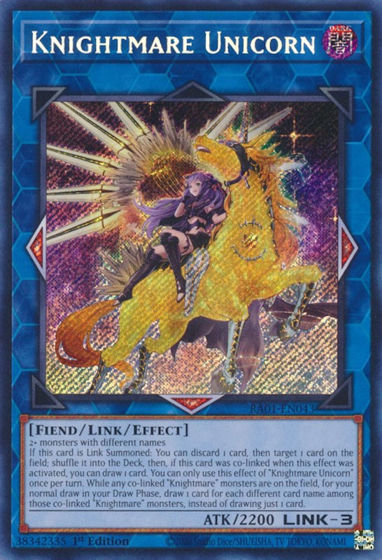 Knightmare Unicorn (Alternate Art) [RA01-EN043] Secret Rare | Exor Games Summserside