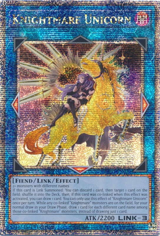 Knightmare Unicorn (Alternate Art) [RA01-EN043] Quarter Century Secret Rare | Exor Games Summserside