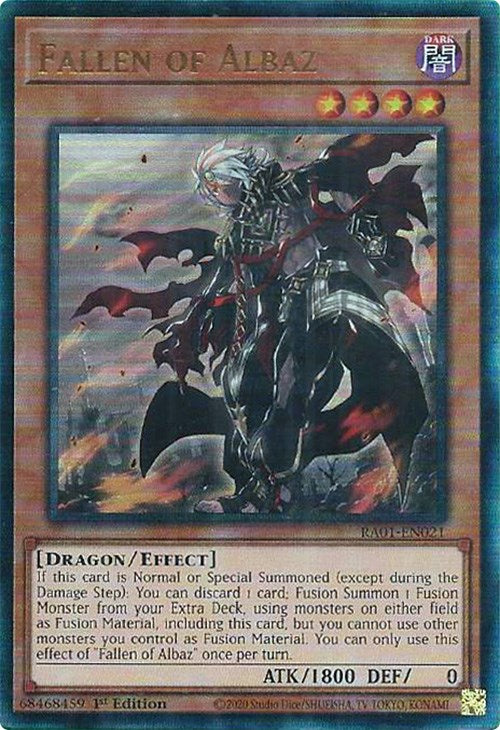 Fallen of Albaz [RA01-EN021] Prismatic Ultimate Rare | Exor Games Summserside