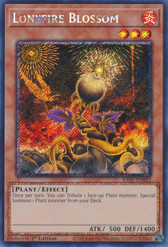 Lonefire Blossom [RA01-EN002] Prismatic Secret Rare | Exor Games Summserside